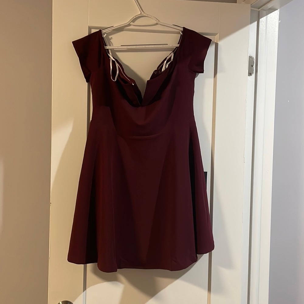 Purple Lulus Off shoulder Mini Dress